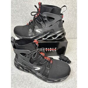 Indestructible Ares Black Safety Work Steel Toe Puncture Proof Boot Size 11.5-12